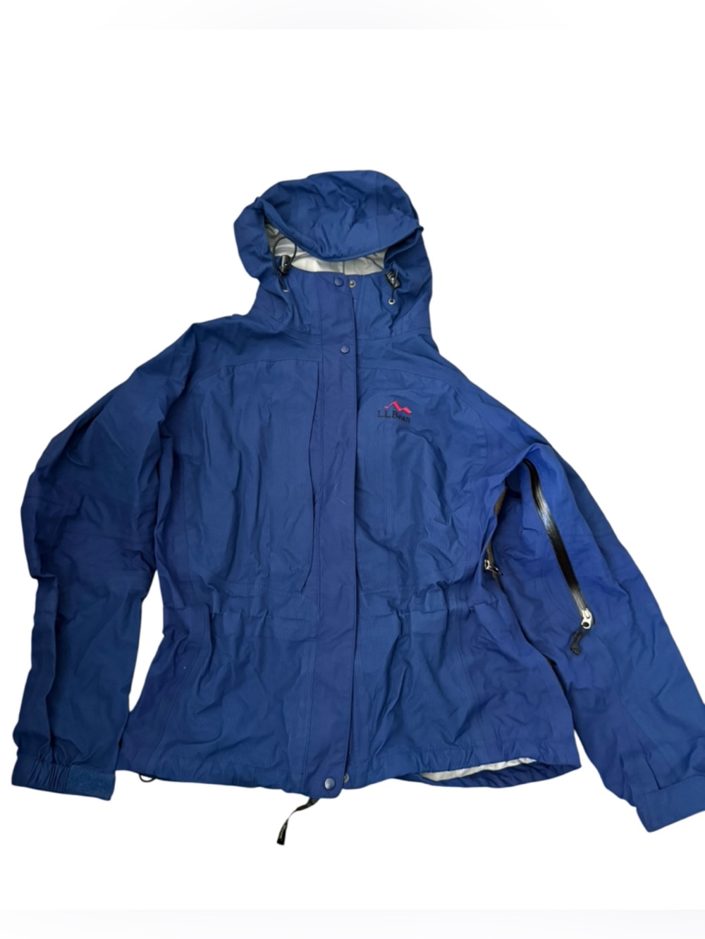L.L. Bean Outdoors Women's Royal Blue Hooded Raincoat Vintage